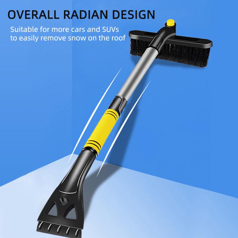 Telescoping Snow Brush Ice Scraper Rotating Removal Car Glass Snow Broom