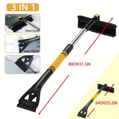 Telescoping Snow Brush Ice Scraper Rotating Removal Car Glass Snow Broom