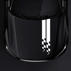 Universal Hood Sports Long Striped Plaid Car Stickers