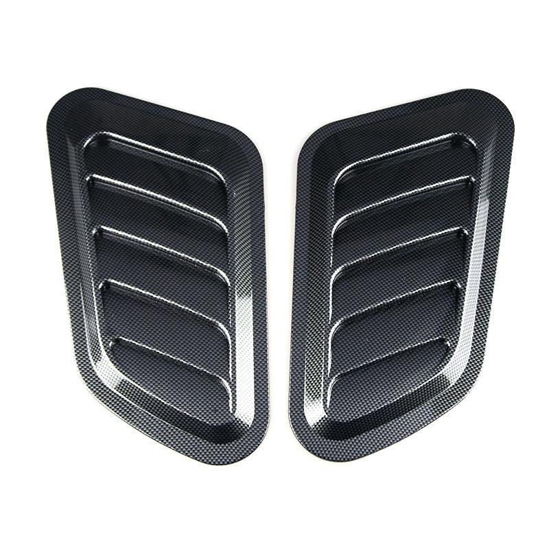 2Pcs Carbon Fiber Hood Scoop Decals - Upgrade Your Car's Look!