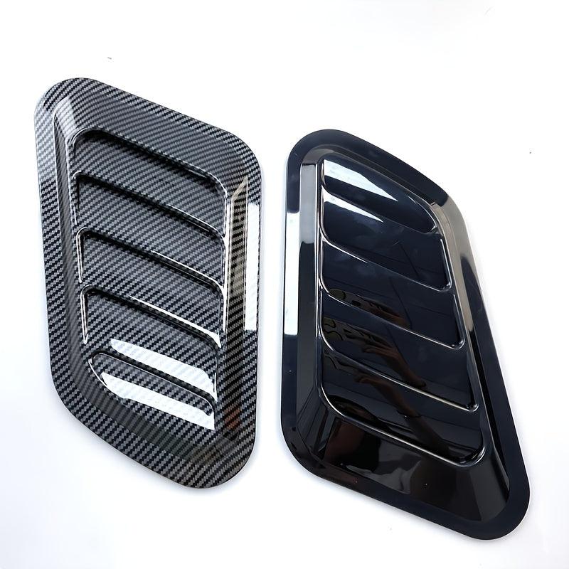 2Pcs Carbon Fiber Hood Scoop Decals - Upgrade Your Car's Look!