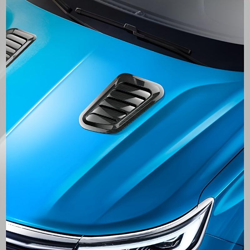 2Pcs Carbon Fiber Hood Scoop Decals - Upgrade Your Car's Look!