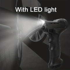 Portable Air Compressor Car Air Pump Digital Display LED Light Nozzle Adaptors