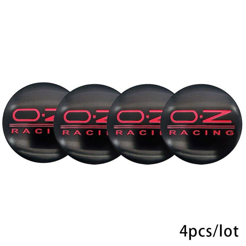 4PCS 56mm Car Tire Accessories Wheel Center Hub Cap OZ Racing 3D Emblem