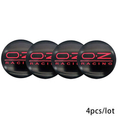 4PCS 56mm Car Tire Accessories Wheel Center Hub Cap OZ Racing 3D Emblem