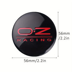 4PCS 56mm Car Tire Accessories Wheel Center Hub Cap OZ Racing 3D Emblem