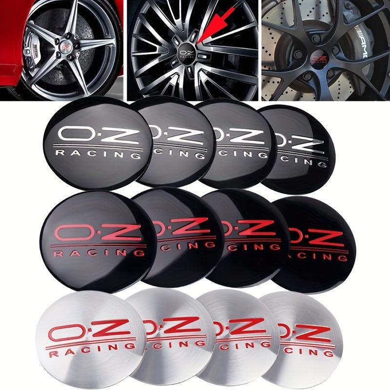 4PCS 56mm Car Tire Accessories Wheel Center Hub Cap OZ Racing 3D Emblem