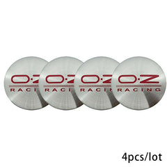4PCS 56mm Car Tire Accessories Wheel Center Hub Cap OZ Racing 3D Emblem