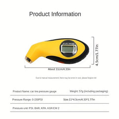 Digital Motorcycle Tyre Pressure Meter Car Styling Detector Tire Pressure Gauge