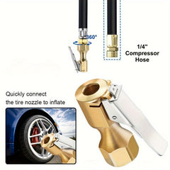 2pcs Open Flow Lock On Tire Chuck - Yellow