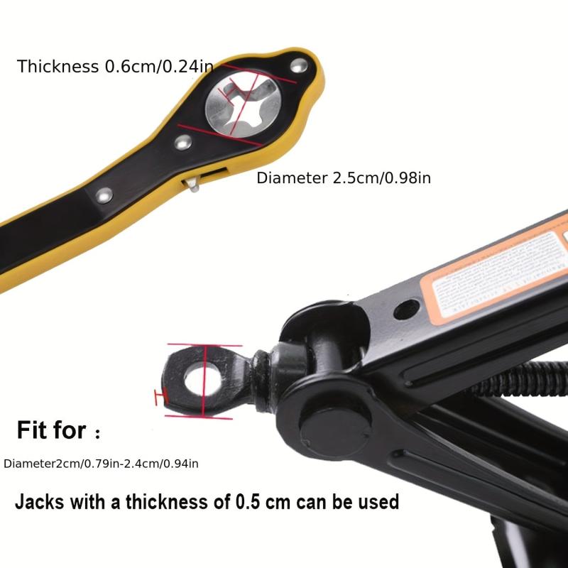 Labor Saving Wrench Auto Jack Ratchet Wrench 360 Swivel Car Jack And Lug Wrench