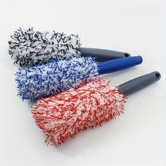 Long Handle Tire Brush for Car Cleaning Plush Tire Hub Brush