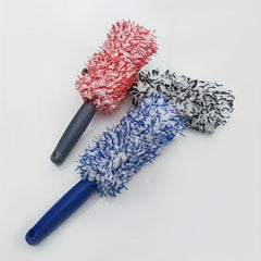 Long Handle Tire Brush for Car Cleaning Plush Tire Hub Brush