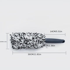 Long Handle Tire Brush for Car Cleaning Plush Tire Hub Brush