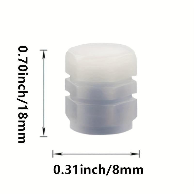 4pcs Motorcycle Tire Valve Caps Luminous Valve Cores