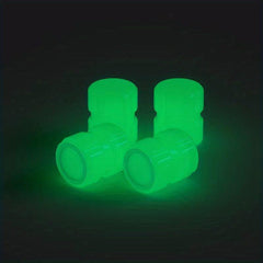 4pcs Motorcycle Tire Valve Caps Luminous Valve Cores