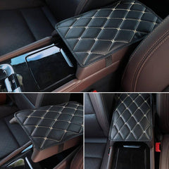 Universal PU Leather Car Armrest Cover Console Box Mat
