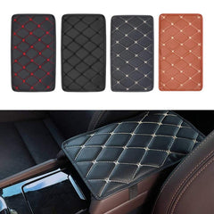 Universal PU Leather Car Armrest Cover Console Box Mat
