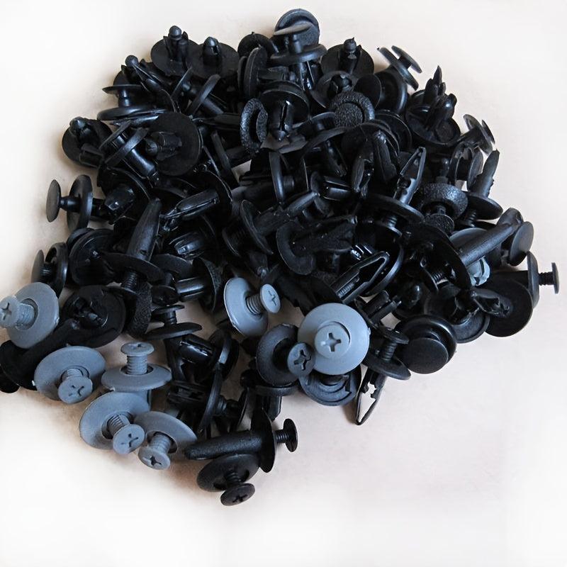 100pcs Mixed Universal Buckles For Cars - Car Rivets Clips Industrial Screws