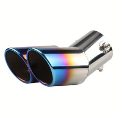 Car Universal Roasted Style Double Tube Muffler Stainless Steel
