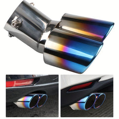 Car Universal Roasted Style Double Tube Muffler Stainless Steel