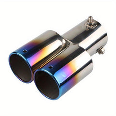 Car Universal Roasted Style Double Tube Muffler Stainless Steel