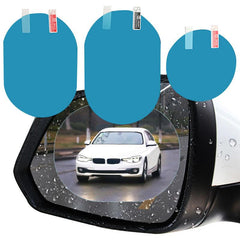 2 Pcs Rainproof Car Rearview Mirror Film Clear Visibility
