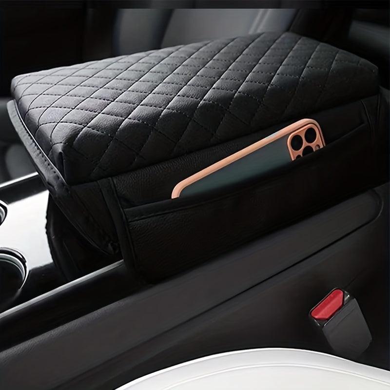 Car Armrest Box Pad Leather Cover, Dirt & Wear Resistant, Comfortable
