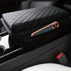 Car Armrest Box Pad Leather Cover, Dirt & Wear Resistant, Comfortable