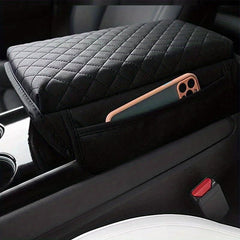 Car Armrest Box Pad Leather Cover, Dirt & Wear Resistant, Comfortable
