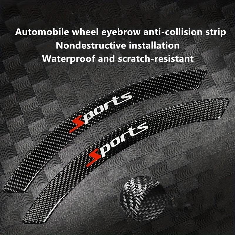 Carbon Fiber Car Wheel Eyebrow Anti-collision Strip Set