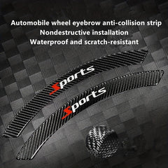 Carbon Fiber Car Wheel Eyebrow Anti-collision Strip Set