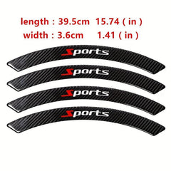 Carbon Fiber Car Wheel Eyebrow Anti-collision Strip Set