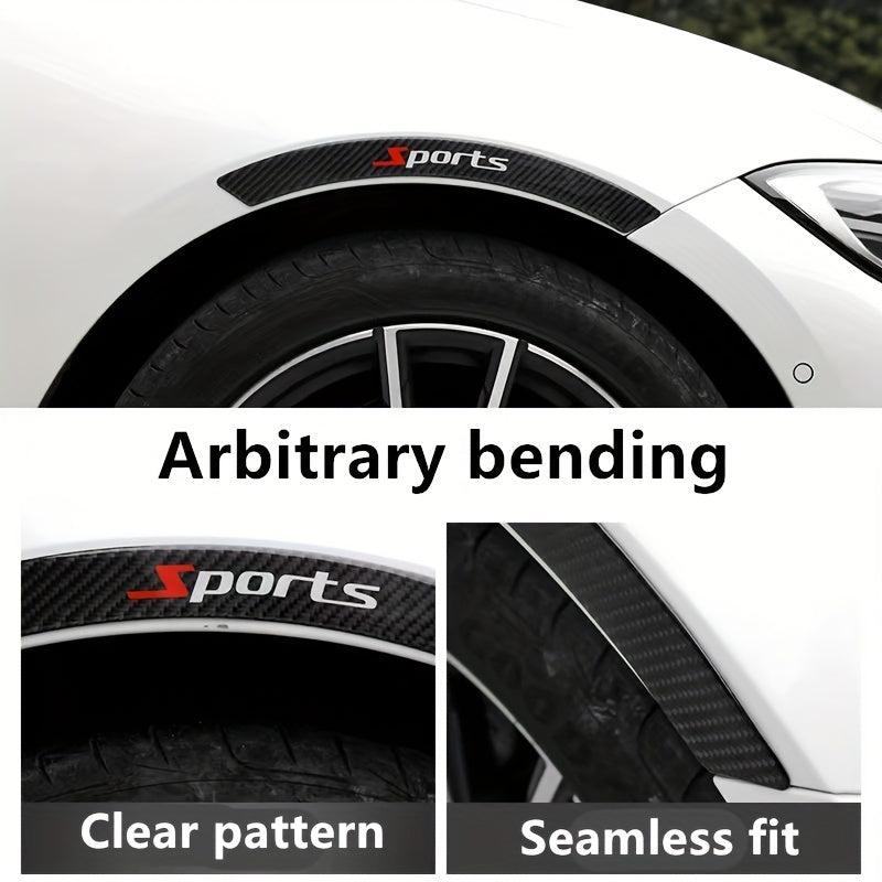 Carbon Fiber Car Wheel Eyebrow Anti-collision Strip Set