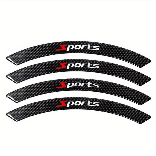 Carbon Fiber Car Wheel Eyebrow Anti-collision Strip Set