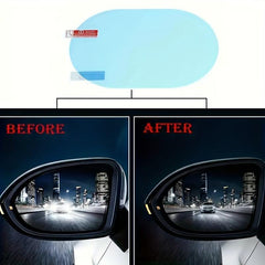 2pcs Car Mirror Rainproof Film Waterproof Fog Dazzling Rearview Mirror