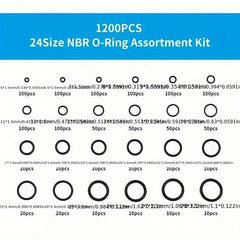 Rubber O Ring Assortment Kit 1200pcs 24 Sizes Sealing Gaskets