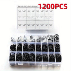 Rubber O Ring Assortment Kit 1200pcs 24 Sizes Sealing Gaskets