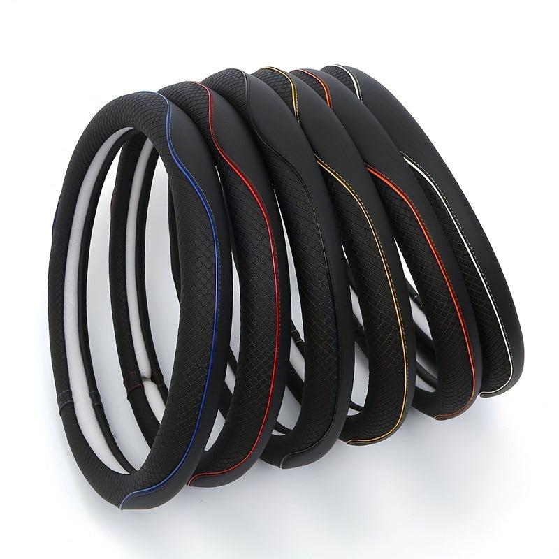Universal Leather Steering Wheel Cover for All Seasons