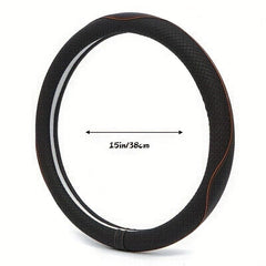 Universal Leather Steering Wheel Cover for All Seasons
