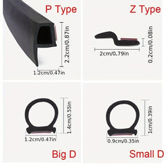 Car Door Rubber Seal Strip D P Type Noise Insulation