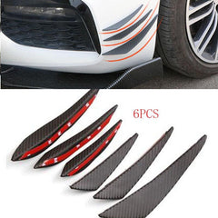 6pcs Universal Crescent Wind Blade Bumper Side Skirts