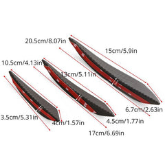 6pcs Universal Crescent Wind Blade Bumper Side Skirts