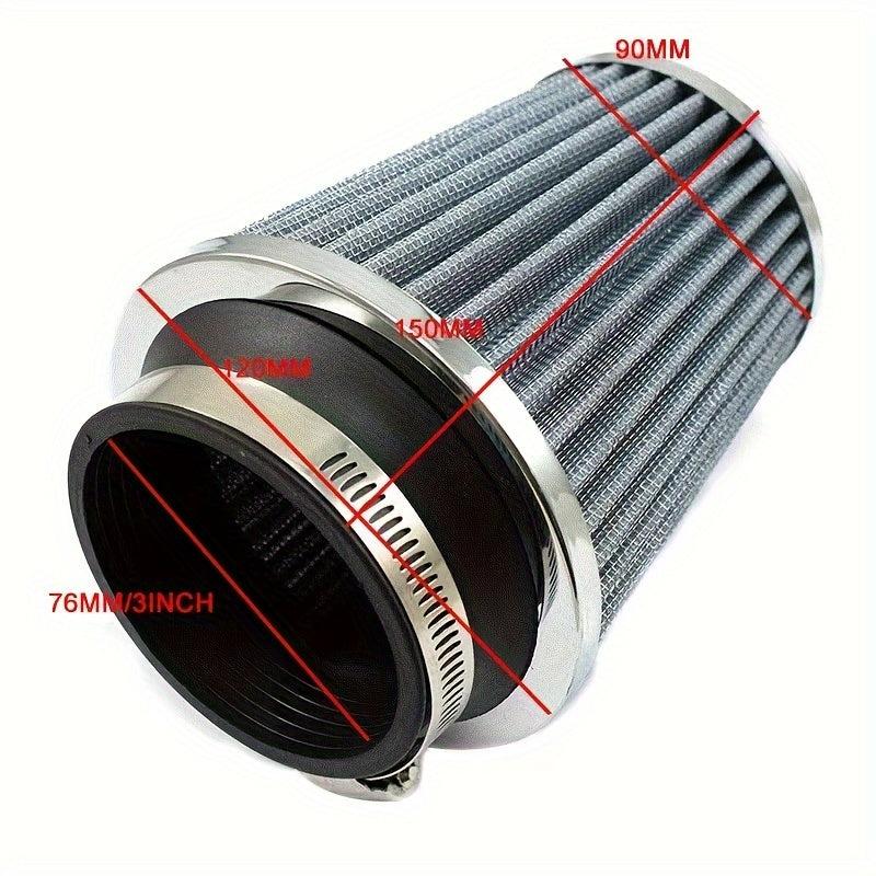 76MM 3in Cold Air Intake Filter Universal Induction Kit Car Accessories