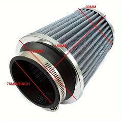 76MM 3in Cold Air Intake Filter Universal Induction Kit Car Accessories
