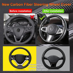Enhance Your Drive With Non Slip Carbon Fiber Steering Wheel Cover