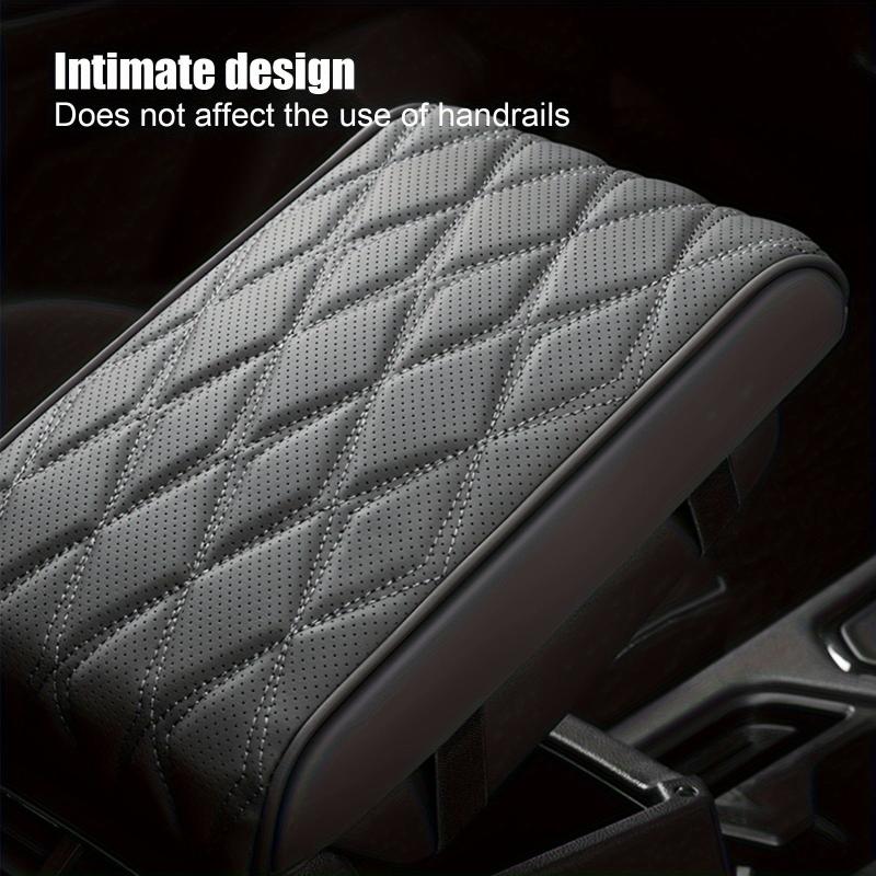 Car Armrest Box Pad Faux Leather Easy to Clean