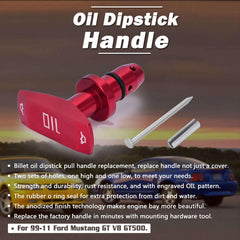 Aluminum Billet Dipstick Pull Handle for Stylish Car Upgrade
