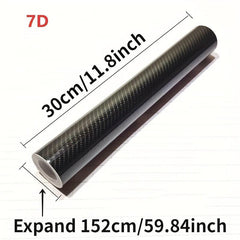 7D Carbon Fiber Sticker Waterproof Glossy Vinyl Roll Motorcycle Decal