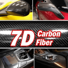 7D Carbon Fiber Sticker Waterproof Glossy Vinyl Roll Motorcycle Decal